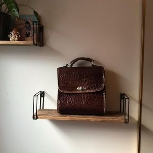 Thrifted Brown Leather Satchel